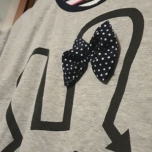 Cute bunny and stripped top with popup ribbon